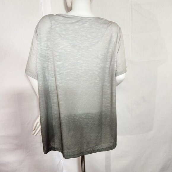 Allison Daley Women's Floral Top  Blouse Boho Plus Size 2X Light Green NWT (11) - Picture 3 of 11